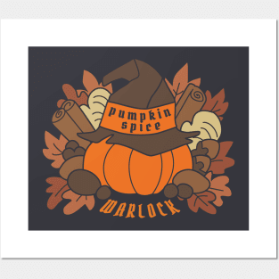 Pumpkin Spice Warlock bold colors Posters and Art